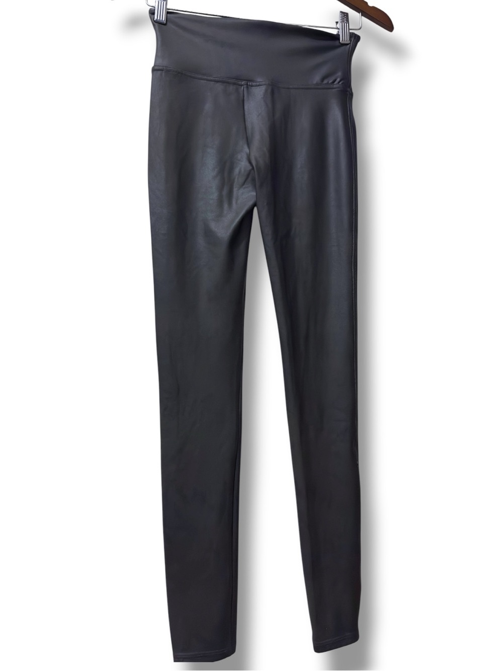 Spanx | NWOT Dark Olive High-Waist Faux Leather Leggings (size M) - Picture 6 of 11